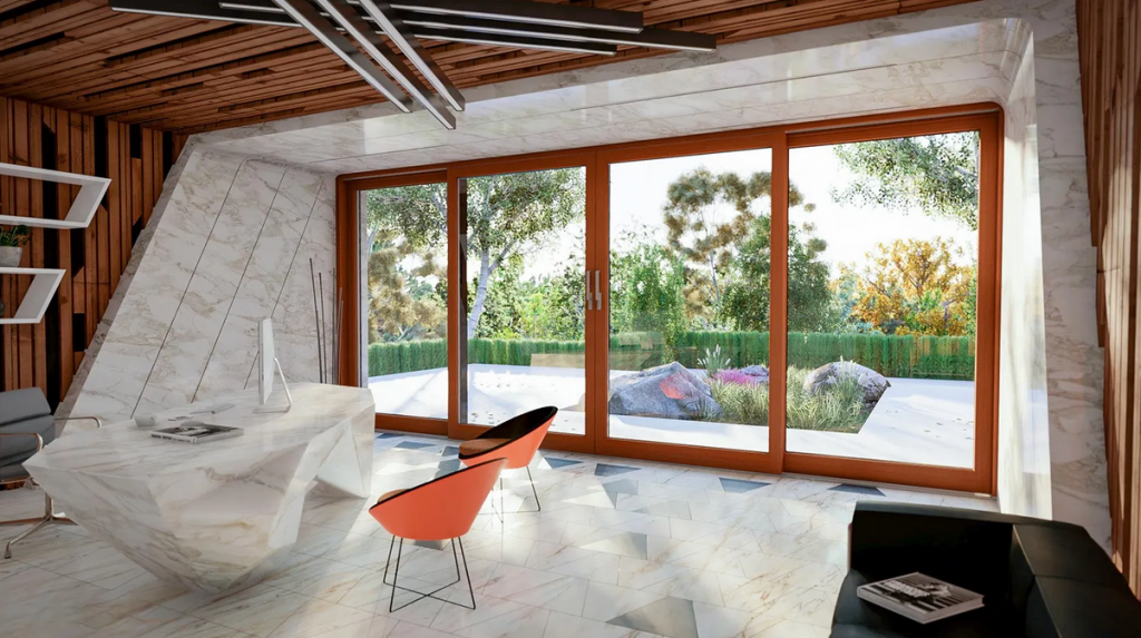 Drutex Terrassentür Duoline Holz Alu