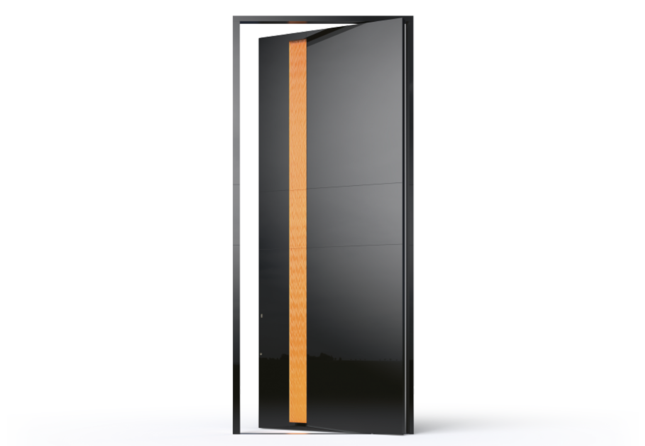 Pirnar Pivot P01-9 Pivot Tür mit geöltem Holz und Goldgriff